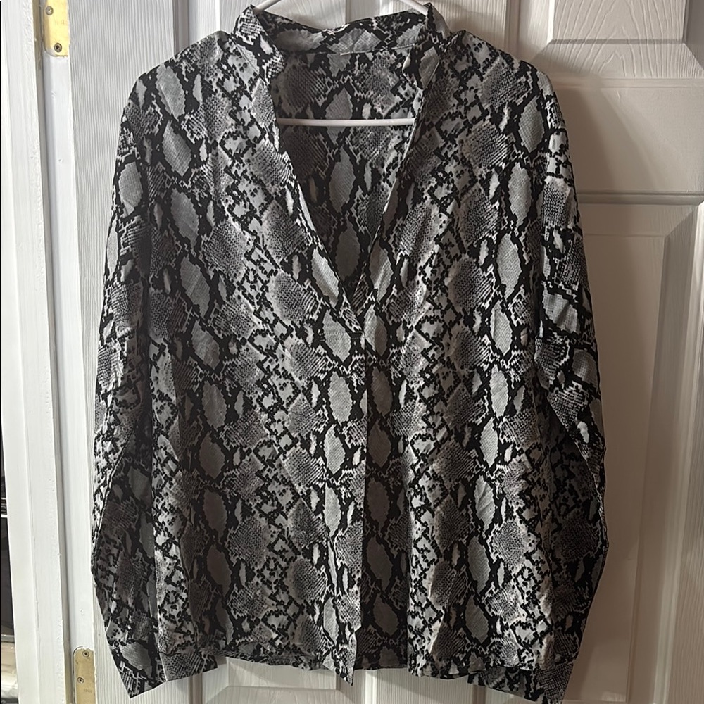 Snakeskin Print Blouse